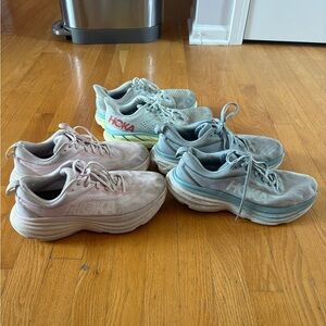 Bundle of 3 used hoka women’s size 10 shoes